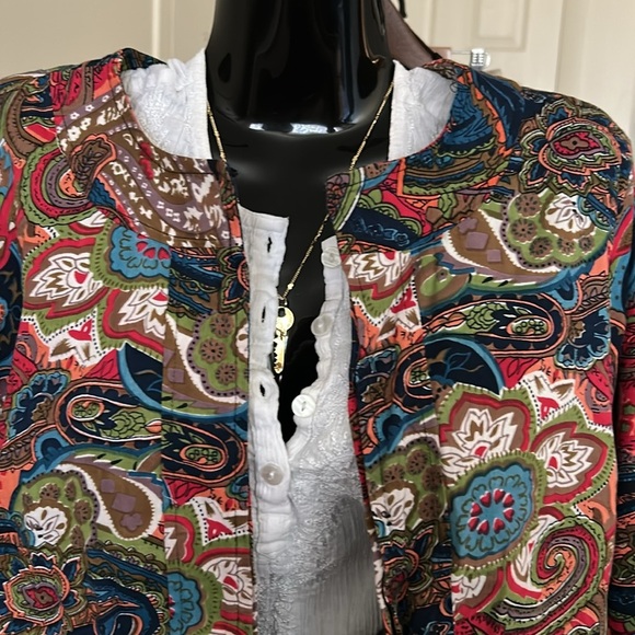 Parsley & Sage Colorful Paisley Women's Jacket - Picture 4 of 10